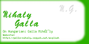 mihaly galla business card